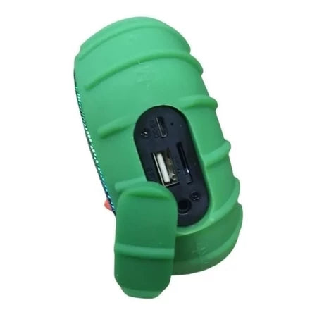 Caixa De Som À Prova D'agua Rádio Fm Luz Led Kapbom Ka-8556