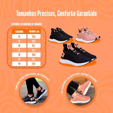 Tenis Feminino Para Caminhada De Academia Polo Ultrabone Esportivo