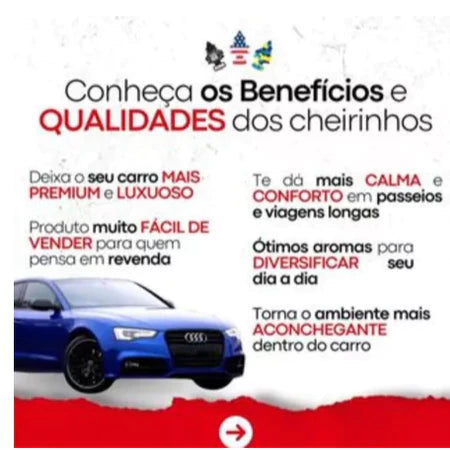 Kit 5 Cheirinho Aromatizante Para Carro Novo Cheiroso Sortidos