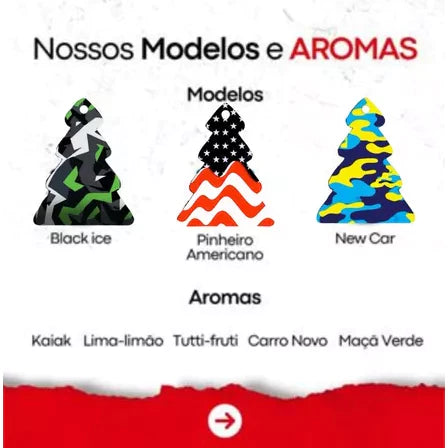 Kit 5 Cheirinho Aromatizante Para Carro Novo Cheiroso Sortidos
