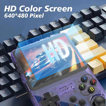 Console Portátil R36S + de 15.000 Jogos Vídeo Game 64g Linux Tela IPS 3.5 Polegadas