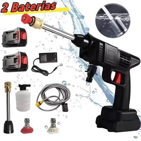 Lavadora de alta pressão profissional portátil sem fio de dupla voltagem, 110 V e 220 V, com um par de baterias de 48 V