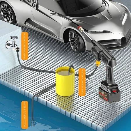 Lavadora de alta pressão profissional portátil sem fio de dupla voltagem, 110 V e 220 V, com um par de baterias de 48 V