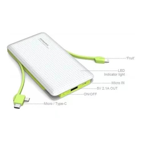 Carregador Portátil Power Bank 10000mah com 3 Saídas v8 iphone e type-c KD-956