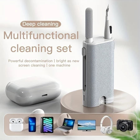kit de escova de limpeza de teclado 8 em 1 multifuncional portátil para computador/fone de ouvido/ferramentas