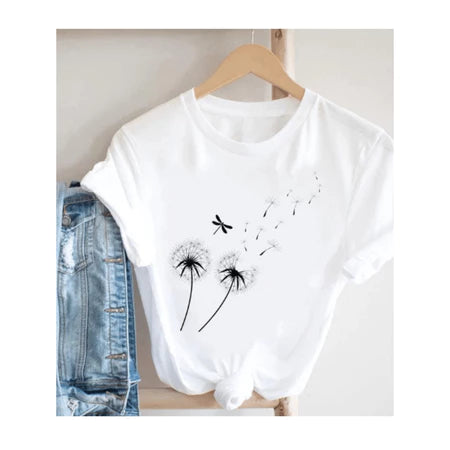 Camisetas Lindas T-shirts Estampadas Femininas Blusas