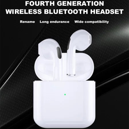 Pro 4 Fones De Ouvido TWS Sem Fio Bluetooth Mini Fone Esportes Baixo Alta Fidelidade Sons Estéreo Jogos Redução Ruído